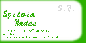 szilvia nadas business card